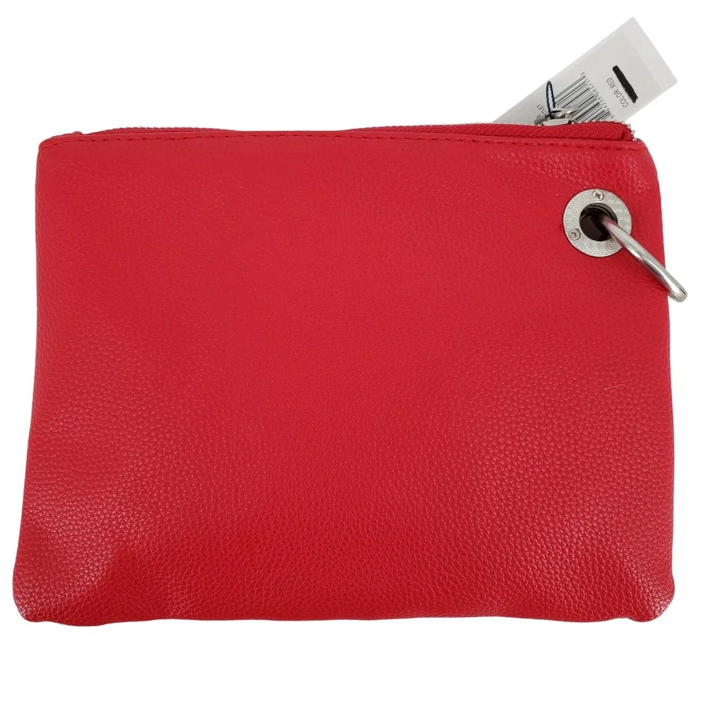 French Connection Lara Pebble Double Slim Pouches Wristlet Red FCWH24210-RED New
